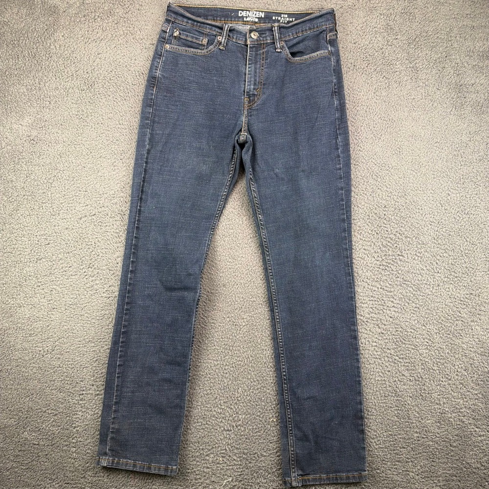 Denizen from Levis 218 Straight Fit Mens Jeans Blue W30 L32 Dark Wash 9433